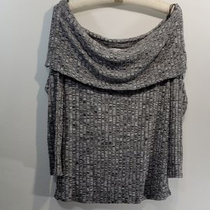 Grey Off the Shoulder Sweater